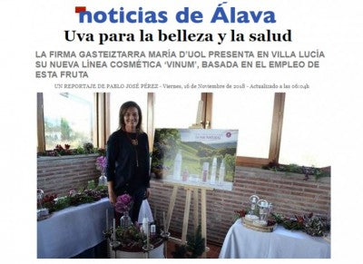 "Uva para la belleza y la salud" Noticias de Álava