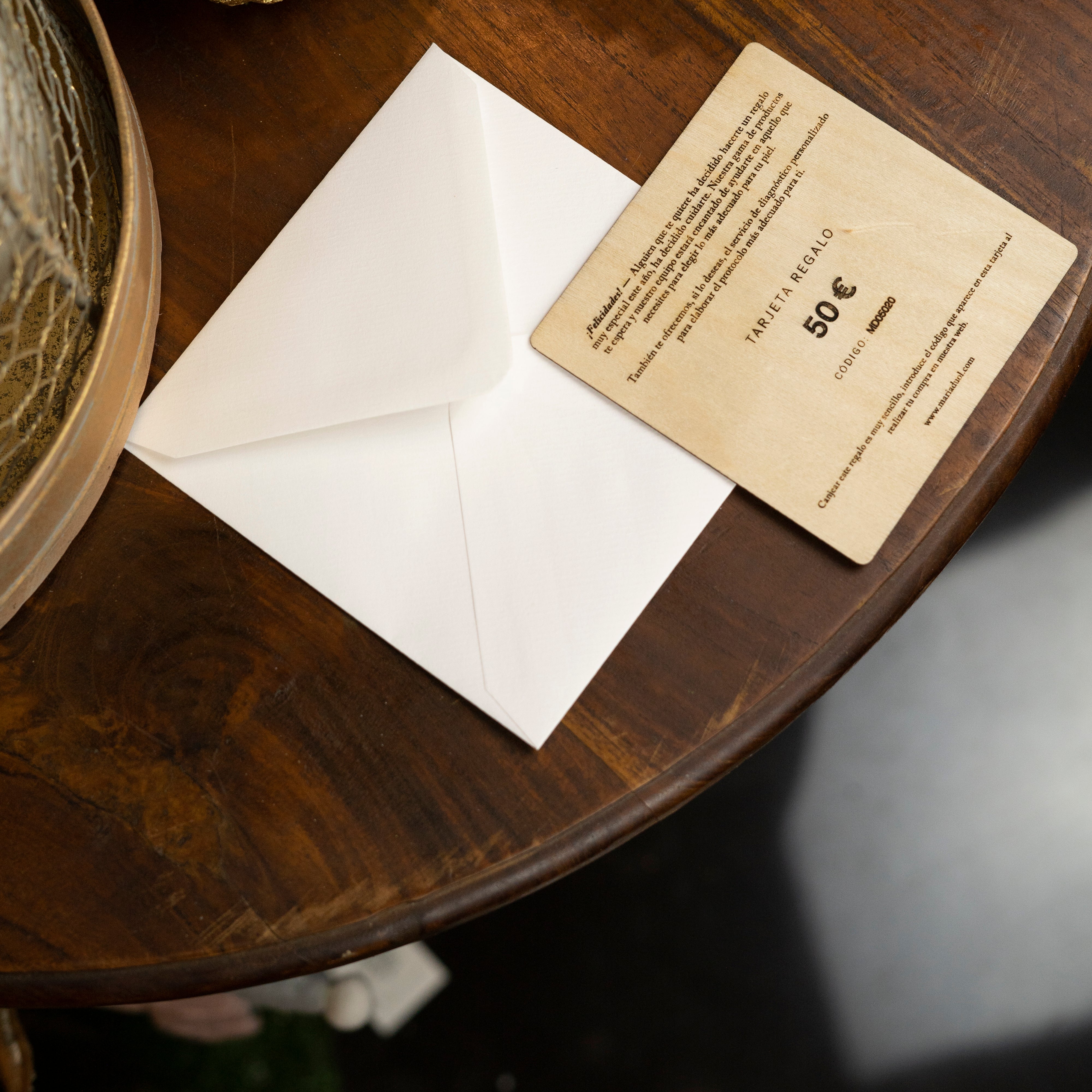 Wood gift card